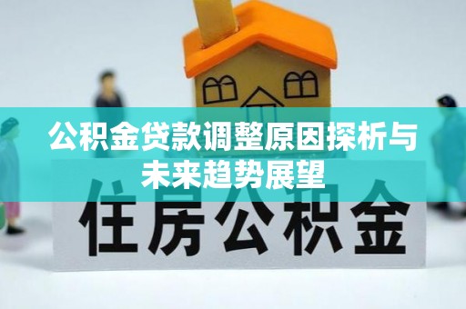 望安公积金贷款调整原因探析与未来趋势展望